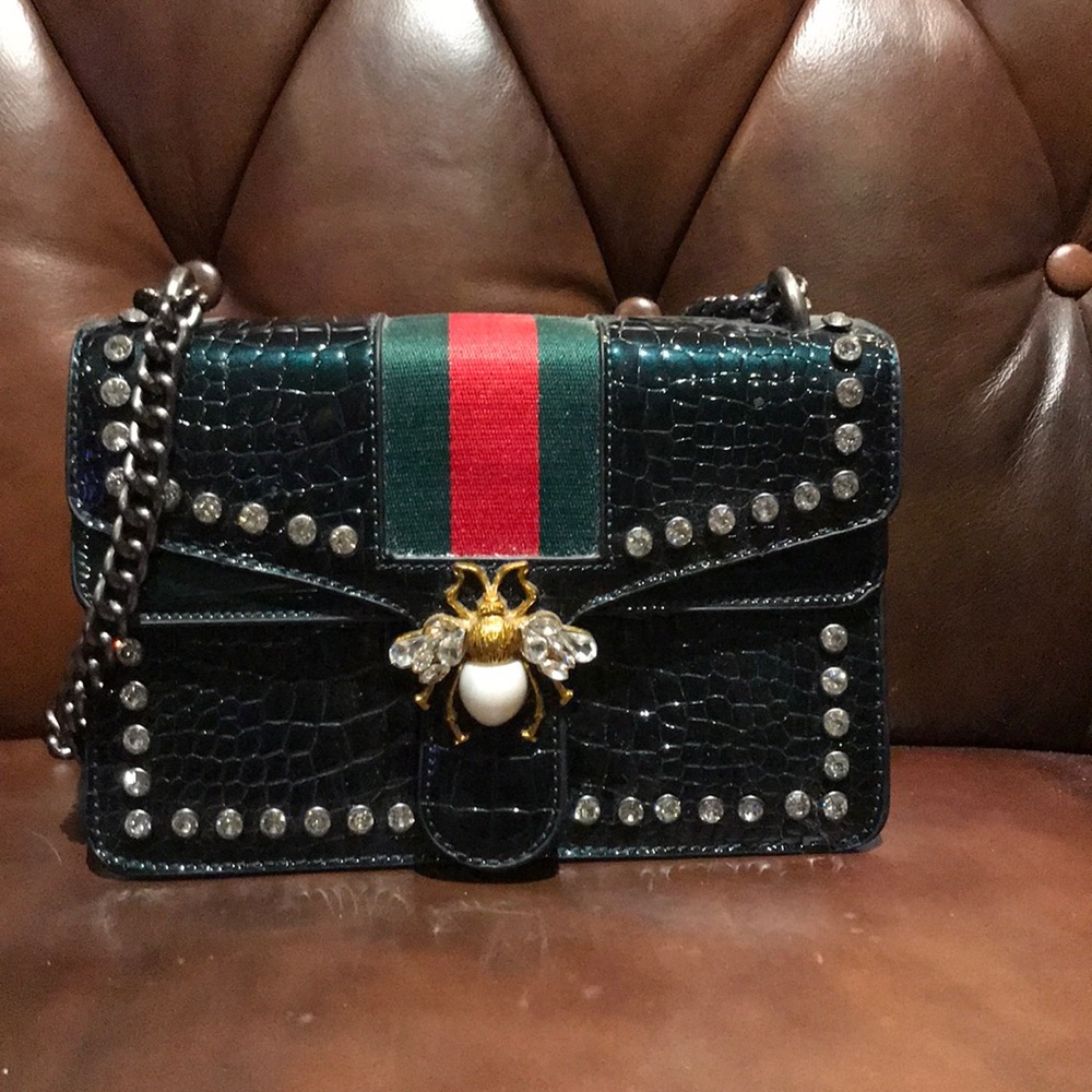 Black shoulder strap